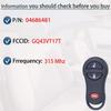 Key Fob Replacement Fits For Dodge Ram 1500 2500 3500 2002-2005, Chrysler Town Country Voyager 1999-2003,Dakota 2001-2004, Durango 2001-2003, Caravan