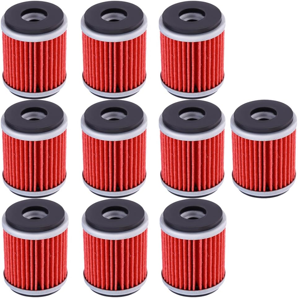 Oil Filter Replacement For Yamaha YFZ450 YFZ450R YFZ450W YFZ450X YZ250F YZ450F WR250F(Pack Of 10)