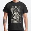 Plus Size S-3XL Baphomet Printed T-shirt Men's Tops Fashion Clothes Tees