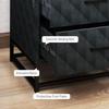 Bedside Tables Set of 2, Modern Bedside Table Nightstand with 2 Drawers, Bedside Cabinet Sofa Side Table with Storage, Steel Legs for Bedroom