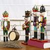 12 Inch Height Wooden Nutcracker Soldier Ornaments Handmade Handpainted Doll Puppet Toy Gift for