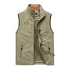 Men's Spring and Autumn Middle-aged and Elderly Vest Outdoor Leisure Sports Loose Large Size Men's Vest Jacket