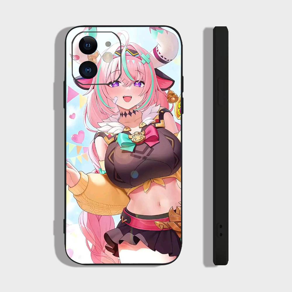 Чехол для телефона Varesa Anime Game Genshin Impact для IPhone 17 Air 16 15 14 13 Pro Max 11 12 Черный силиконовый чехол