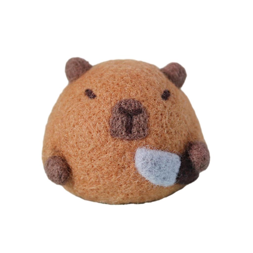 Наборы для валяния иглами с инструкциями по использованию инструментов Материалы для валяния из шерсти капибары для начинающих DIY Animal