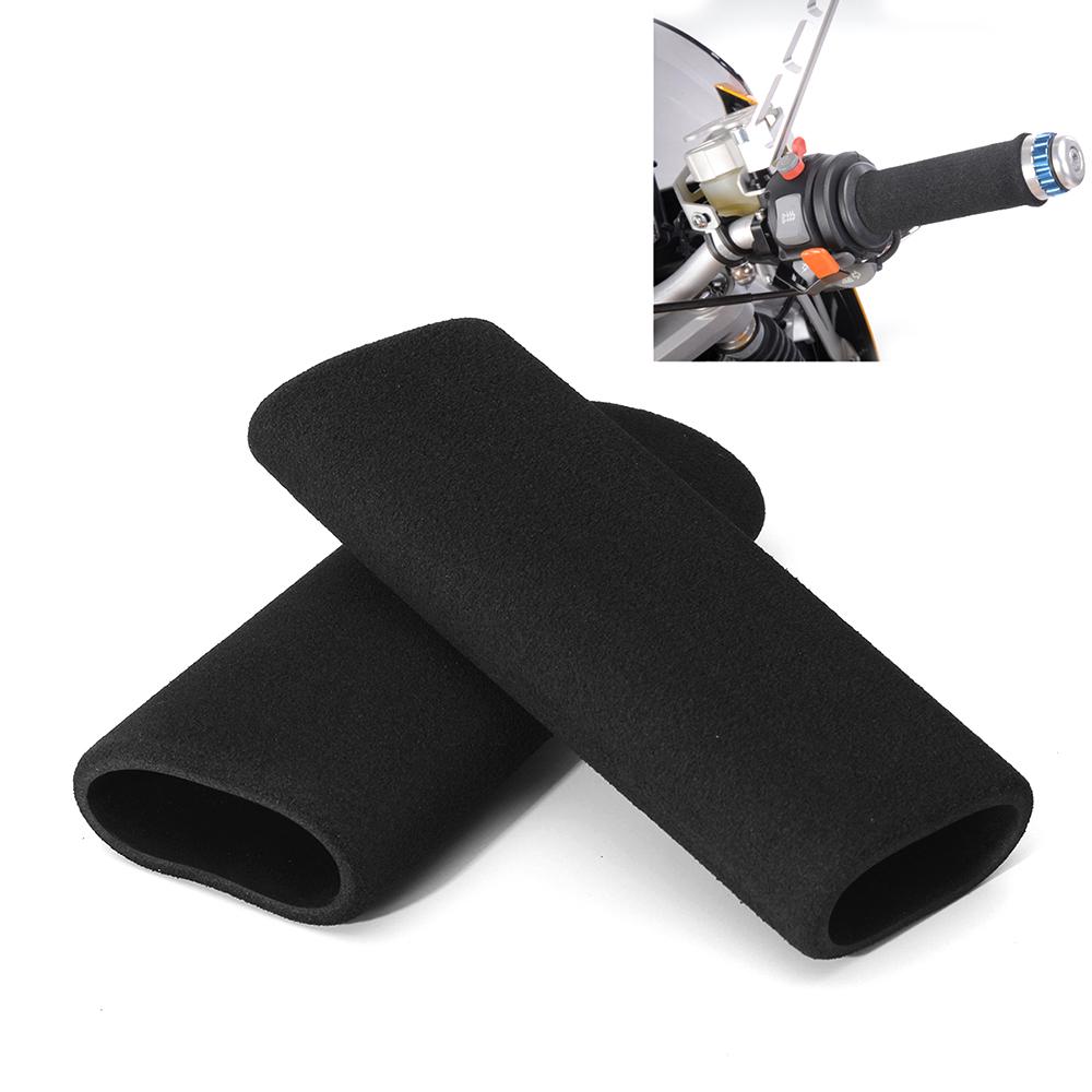 Pair Motorcycle Handlebar Grip Covers Anti-vibration Anti-slip Internal Diameter 31.7-36.8mm