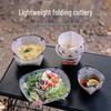 Outdoor Ultralight Folding Cutlery and Bowl Set with Coffee Filter Funnel