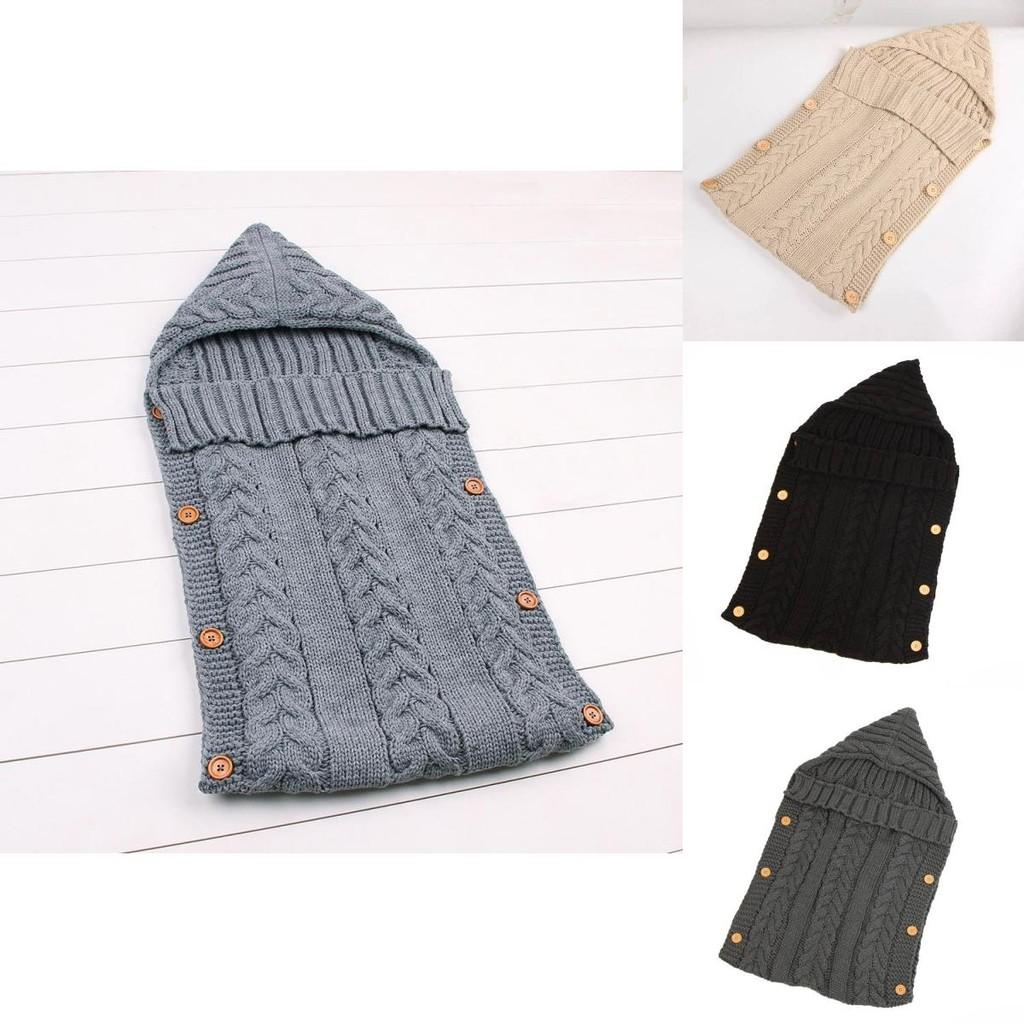 Уютный спальный мешок для новорожденных, вязаный крючком пеленальный кокон для младенцев для максимального тепла