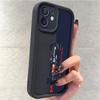 Черный гоночный кейс с насечками для iPhone 14/15/16/17 Pro Max
