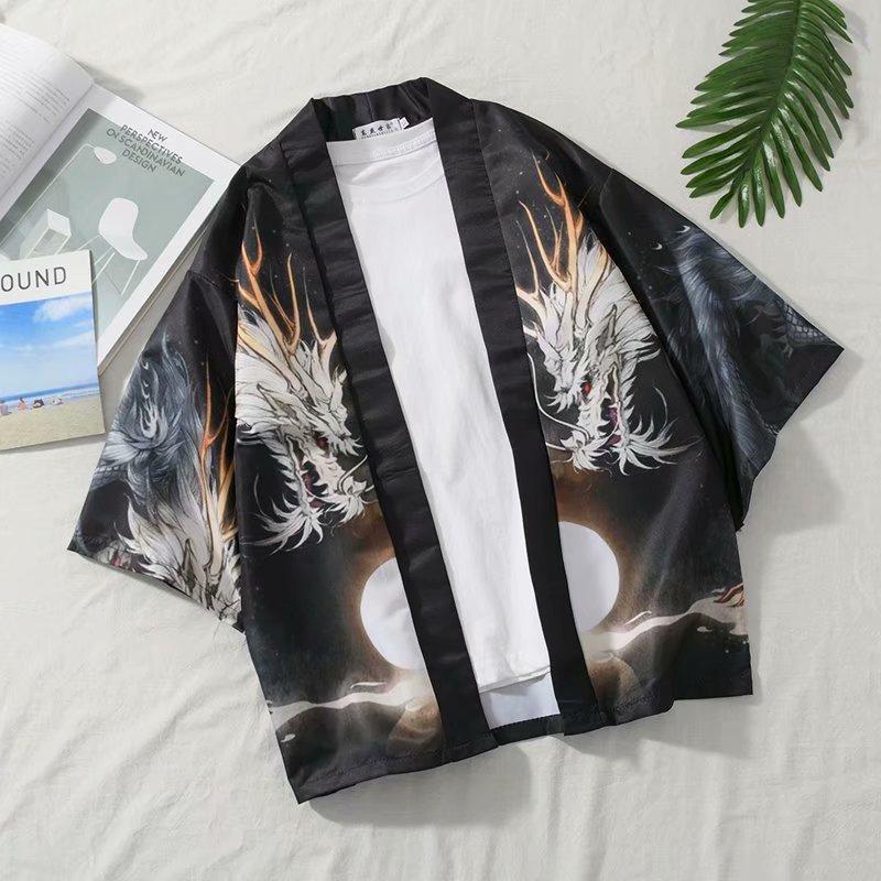 Рубашка с короткими рукавами в стиле ретро Country Tide в китайском стиле с принтом в стиле хип-хоп для пар, мужчин и женщин, тонкая рубашка, куртка, блузка для мужчин