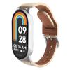 Watchband for Xiaomi Smart Band 9 NFC/9/8 NFC/8 Microfiber Leather Watch Strap with Silver Buckle