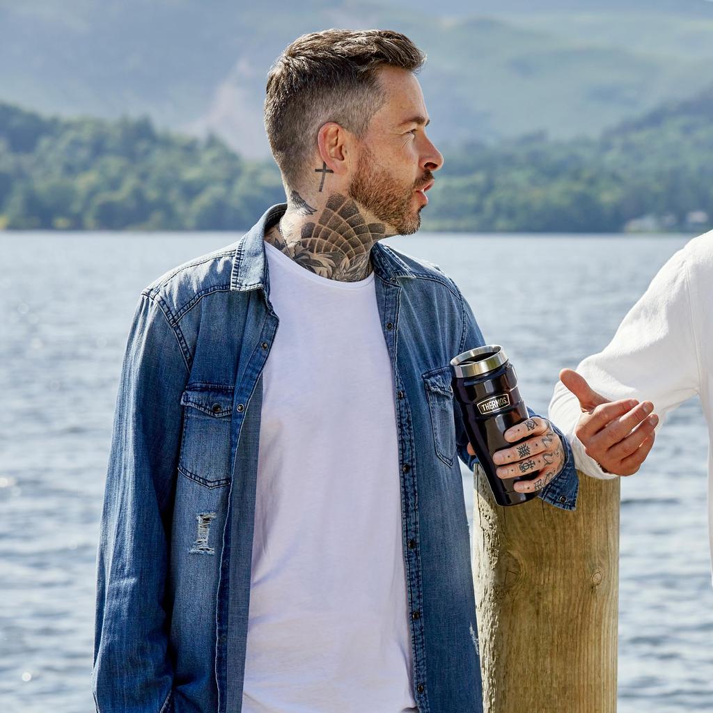 Thermos Stainless King Resemugg Röd 470ml (Tranbärsröd) -