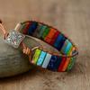 Boho Multicolor Stone Hand-Woven Bracelet Beaded Bangle Women Jewelry Gifts