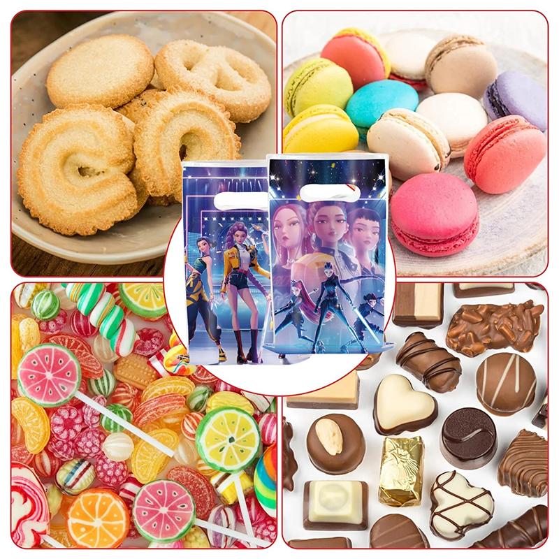 Пакеты для подарков Охотников на демонов Украшение на день рождения K-pop Аниме Вечеринка Конфетные пакеты Подарки гостям Детский праздник Baby Shower Праздничные принадлежности