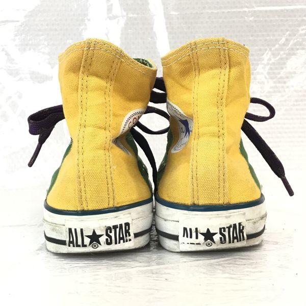 Converse ALL STAR Футбол Бразильский Цвет Высокие 4.5 23.5 Зеленый Желтый(ИСПОЛЬЗОВАЛ)
