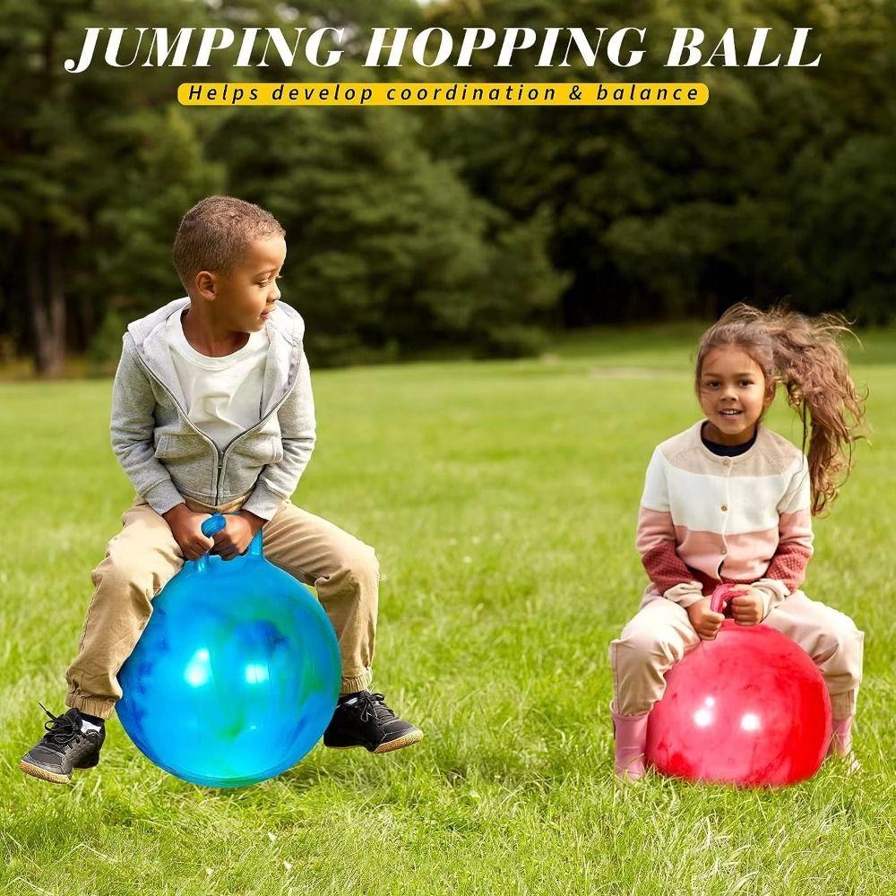 Hopping Toys Hopper Ball With Handle Jumping Ball Thickened Bouncing Ball Kids Toy