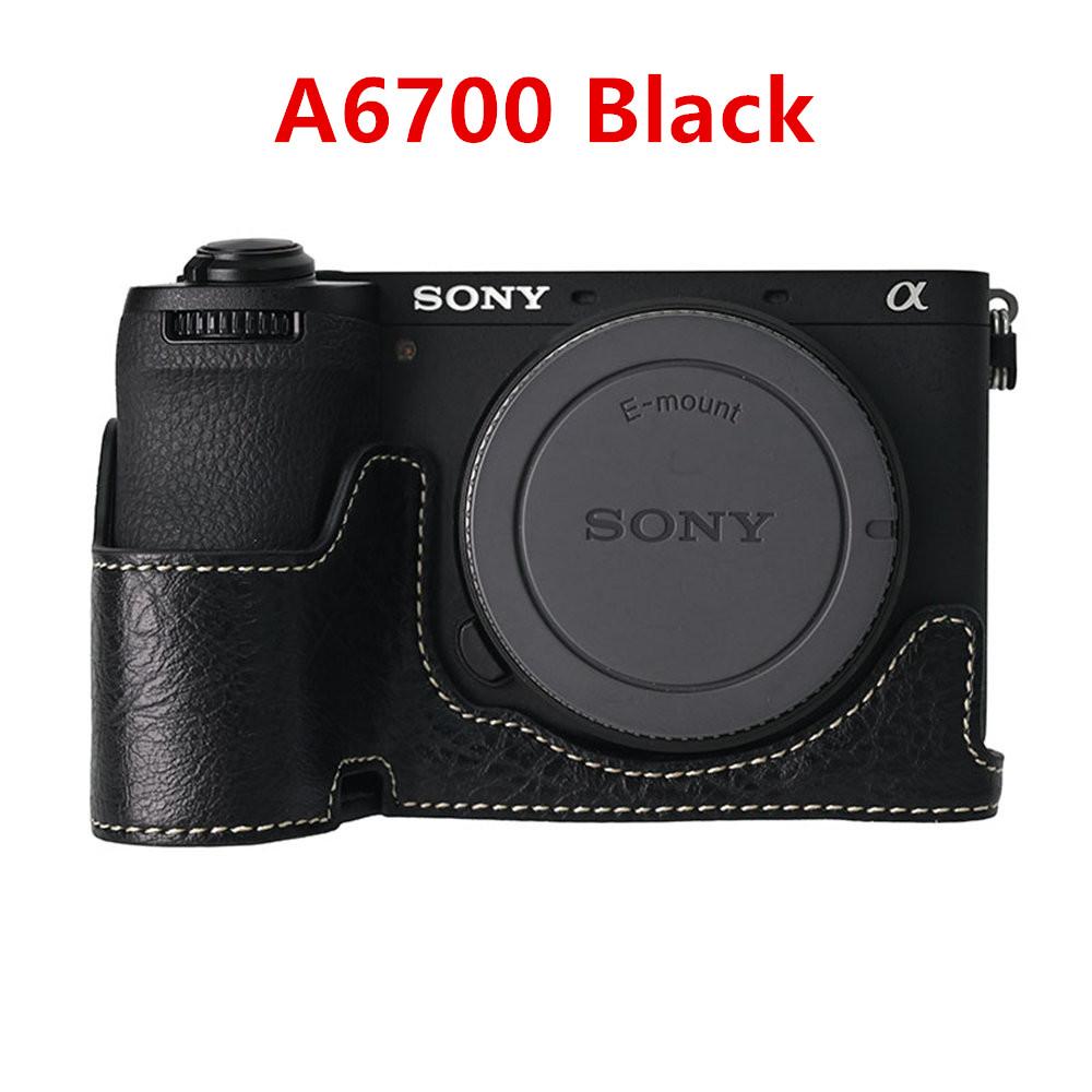 Получехол для камеры для Sony A6700 A6400 A6300 A6100 A6000 ZVE10 ZVE10II ZVE10M2 A7R5 A7CII A7C2 Крышка с открывающимся дном Искусственная кожа