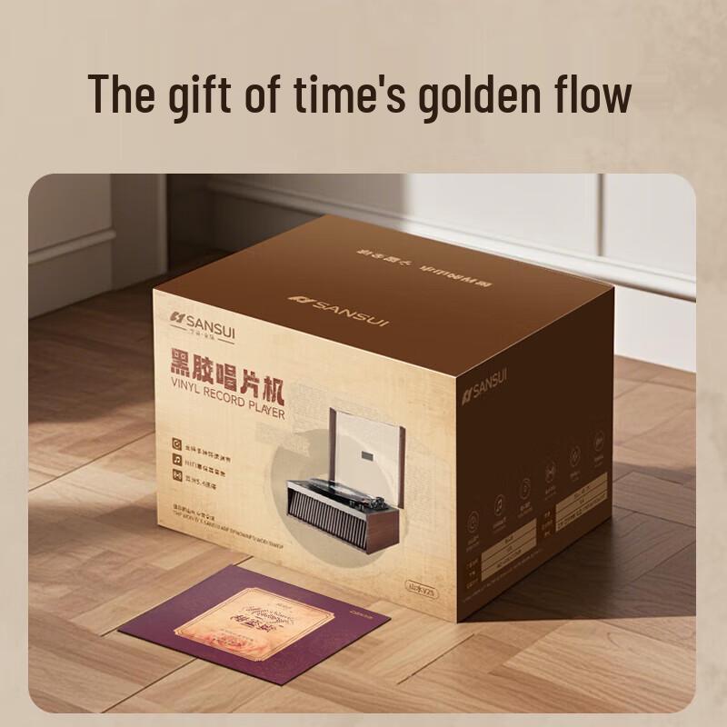 Ретро вертикальный Bluetooth проигрыватель Sansui V25