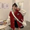 Harajuku Y2k Oversized Bomber Jackets Women Letter Print Embroidery Varsity Baseball Jacket Vintage Korean Streetwear
