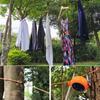 8m Non-Perforated Clothesline Retractable Portable Travel Drying Rack Outdoor Camping Windproof Portable Hanging Rack Clothing