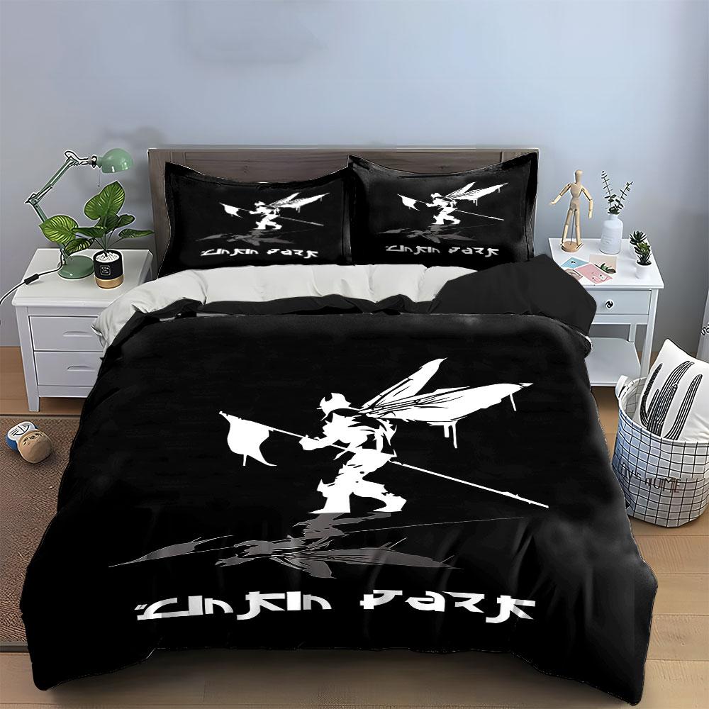 Winged Warrior with Flag Bedding Duvet Cover Set Duvet Cover Pillowcases (1*Duvet Cover 2*Pillowcases, without duvet insert)