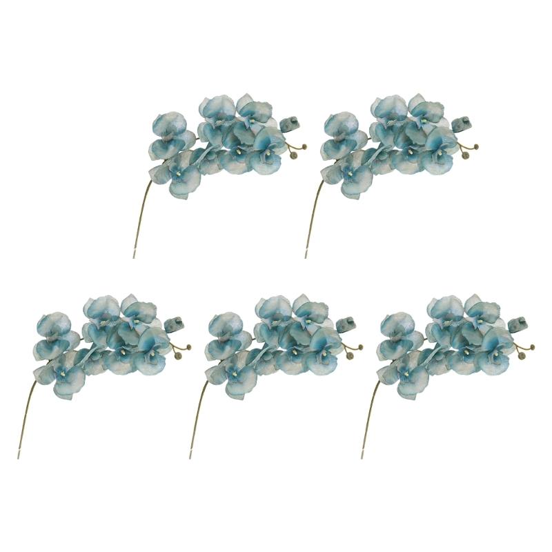 Реалистичная искусственная ветка орхидеи, шелковый цветок для постоянных свадебных композиций или для домашних ваз, украшение стола