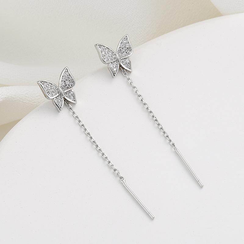 Серьги-гвоздики Niche Design для женщин, модные бабочки Earlines