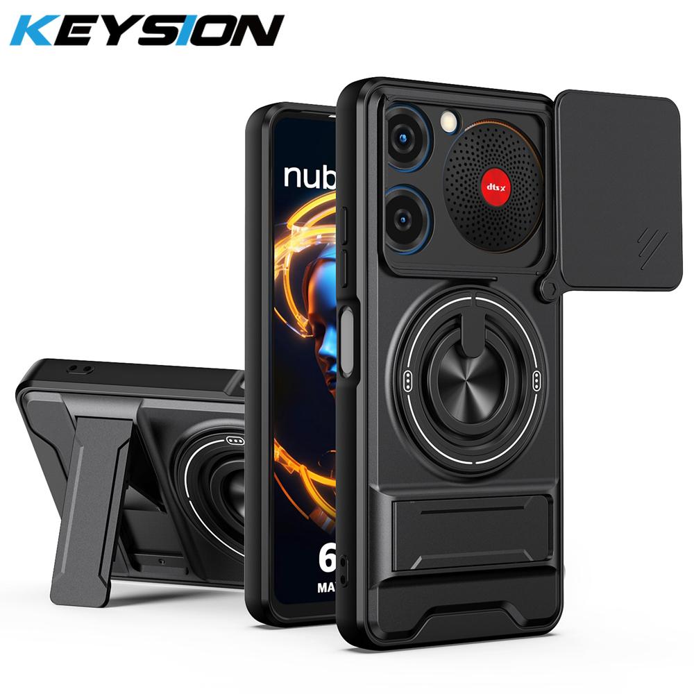 KEYSION Магнитный чехол для телефона для ZTE nubia Music Защита камеры-слайдера Вертикальная подставка Ударопрочная задняя крышка для Nubia Music
