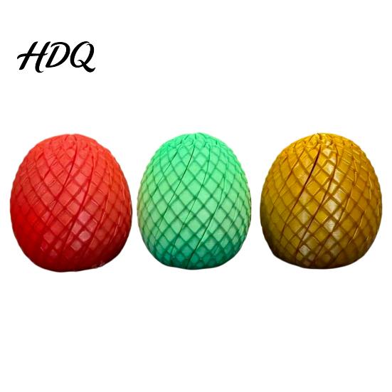 Stress Relief Egg Twist Fidget Dragon 3D Printed Spiral Sensory Tactile Toy Rotating Spinner for Easter Basket Stuffers Relaxation Hand