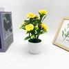 Flower Plastic Rose Fake Potted Plant Bonsai For Tabletop Decor And Use Event