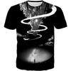 Летняя мода 3D-печать Крутой принт Мужская Женская Повседневный узор Круглый вырез Футболка с коротким рукавом