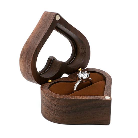 Подарочная коробка для колец с прозрачным окошком вмещает 2 кольца с мягкой губкой