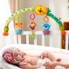 Baby Carriage Hanging Plush Toy With Rattle And Detachable Clip For Newborns