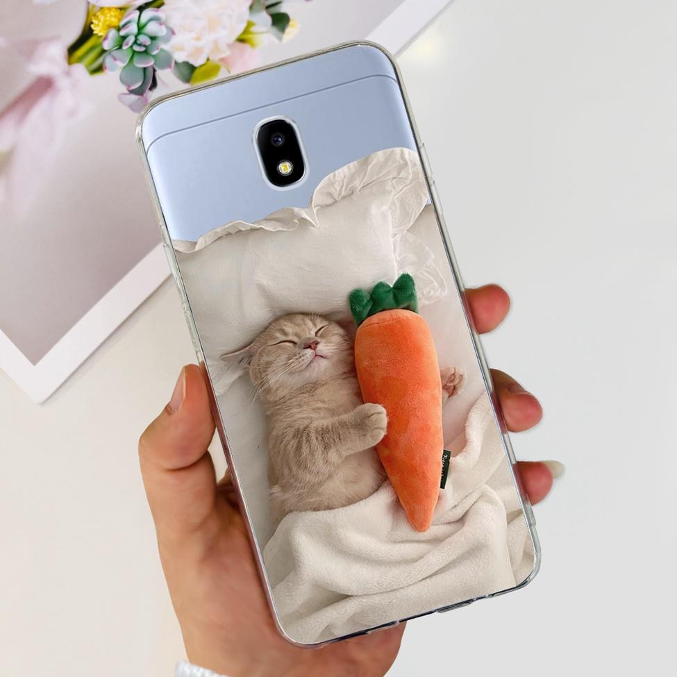 Чехол для Samsung J3 J5 J7 2017 Чехол Милый Мультяшный Кот Модные Цветы Задняя Крышка Для Samsung Galaxy J7 2017 Чехол для Телефона