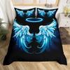 Wings Duvet Cover Set For Kids Teens Queen Lightweight Down Quilt Covers With 1 Duvet Cover 2 Pillowcases Bedroom Decor No Quilt