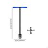 Water Meter Key Wrench,Plumbing Tool T Handle Shut Off 4 Way Utility for Curb Main