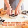 1 Set Cookie Cutter Stainless Steel Circle Biscuit Cutter Effortless Cookie Shaping Pastry Tool for Home