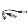 XLR-сплиттерный кабель 3-контактный XLR-папа на двойной XLR-мама патч сбалансированный микрофонный шнур-адаптер 0,3 м / 1