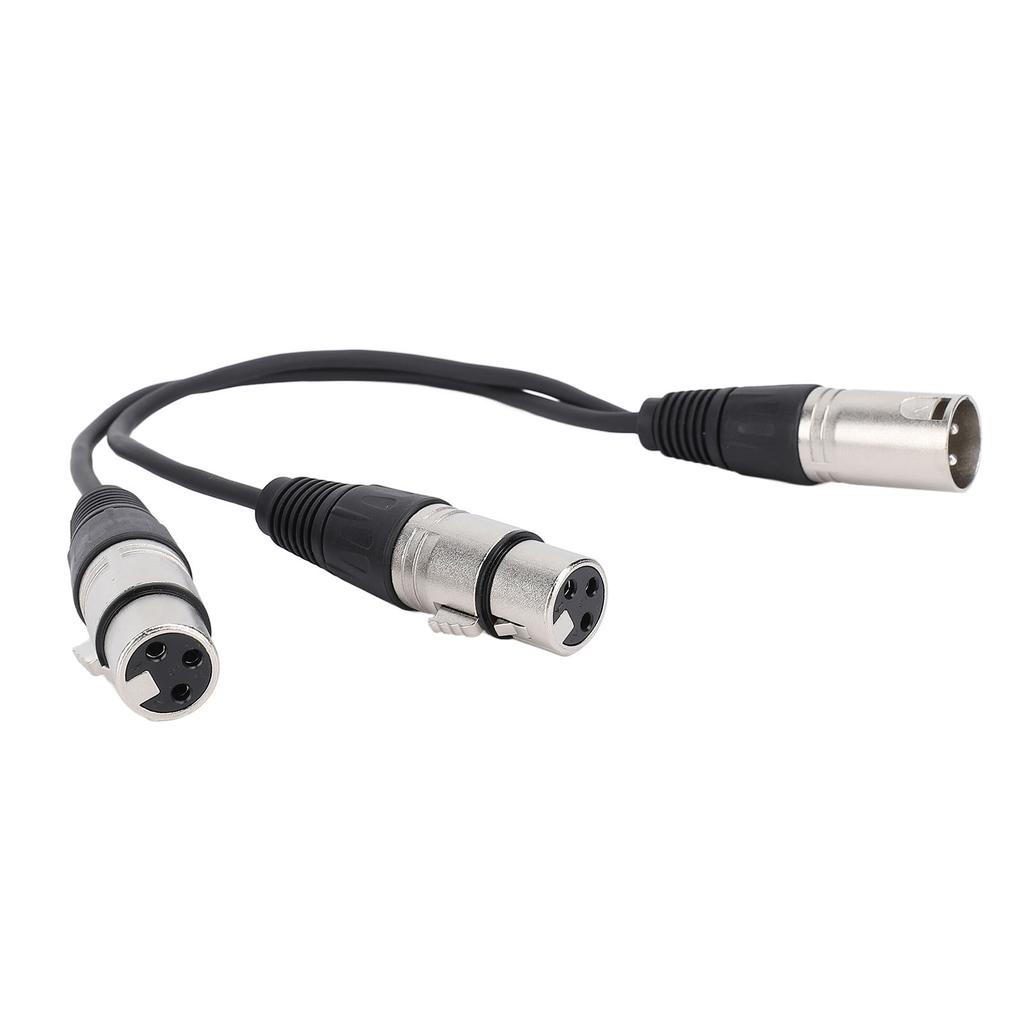XLR-сплиттерный кабель 3-контактный XLR-папа на двойной XLR-мама патч сбалансированный микрофонный шнур-адаптер 0,3 м / 1