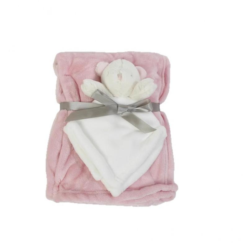 Baby Security Blanket Cartoon Animal Comforter Coral Fleece Swaddle Newborn Infant