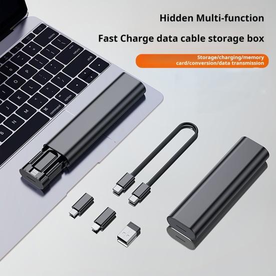 Многофункциональный дорожный комплект адаптеров со встроенным хранилищем кабеля для передачи данных. Адаптеры 6 в 1 для типа