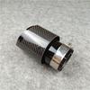 63mm Inlet 89mm Out Glossy Carbon Fiber Car Exhaust Pipe Tail Muffler Tip Cover