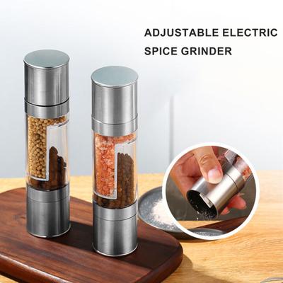 Ручная мельница для специй Нержавеющая сталь Регулируемый керамический стержень Прозрачная видимая Ручная