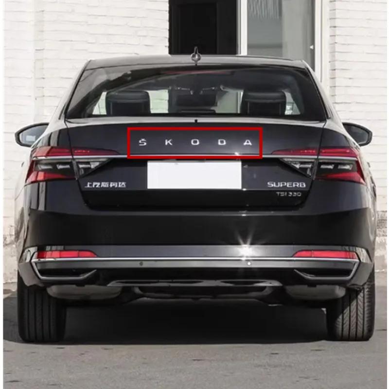 BAUQ3 1pcs 3D ABS high quality car Letter Front Hood Emblem Rear tail trunk Decals badge sticker Decal styling For Skoda