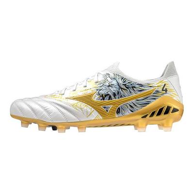 Серхио Рамос x Morelia Neo 3 Beta SR4 Лев и Волки Мужские Кроссовки Белый Чемпион-Золотой Холодно-Серый P1GA229804