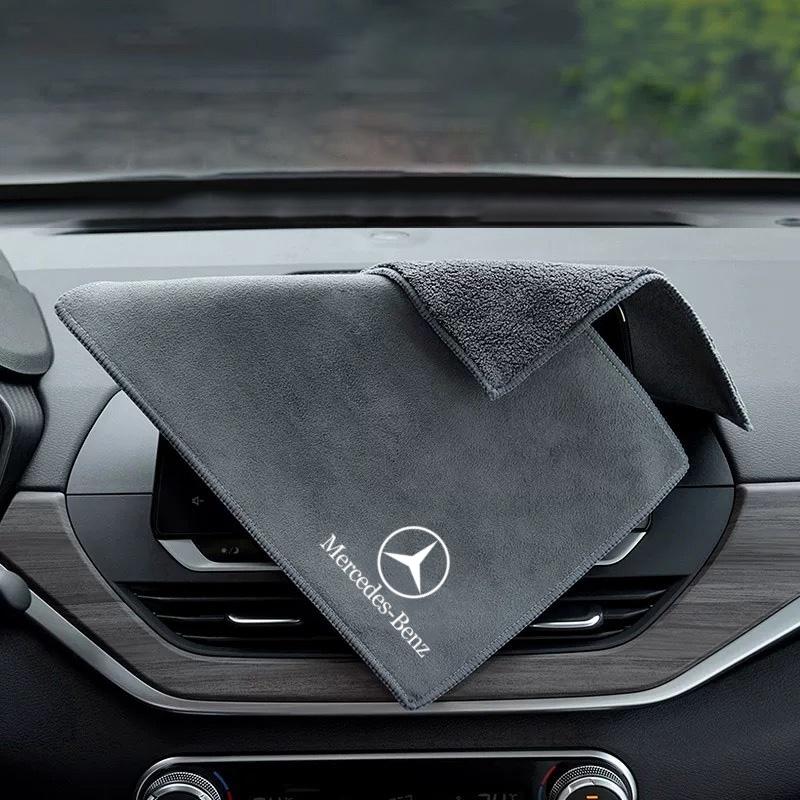 1PCS Car Microfiber Towel Cleaning Care Accessories For Mercedes Benz AMG W126 W140 W190 W203 W204 Interior Mouldings SMMJ-BC998 TUVWZ1