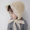 Fashion Lace Baby Hat Summer Lace Up Straw Hats For Kids Girls Panama Fisherman Beach Sunshade Cap