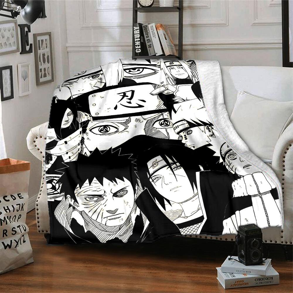 1pc Naruto Team Seven Adventure flannel Blanket for Super Soft Cute Comfort Blanket for Travel Bedding Couch Sofa Blanket Y72343