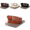 Summer City Style Pu Leather Belt For Women Men Casual Fashion Waistband With Geometric Design