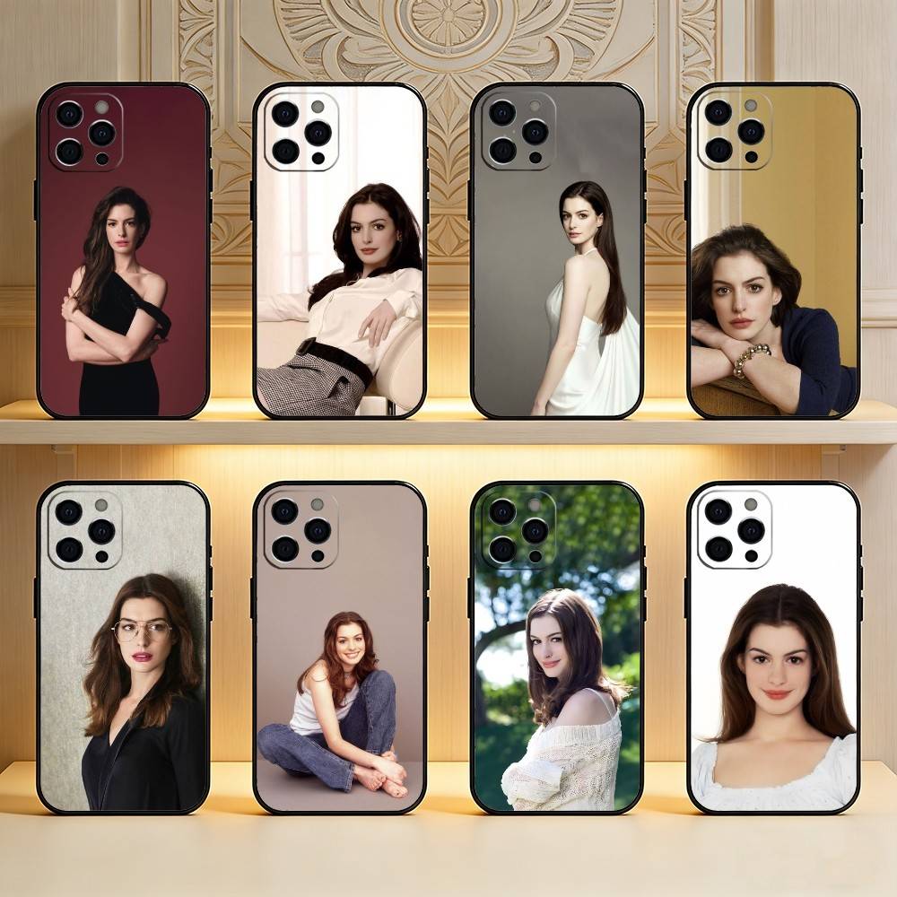 Чехол для телефона Actor Anne H-Hathaway-y Белая Королева для iPhone17,16,15,14,13,12 Plus,Max Мягкий Силиконовый Черный Чехол