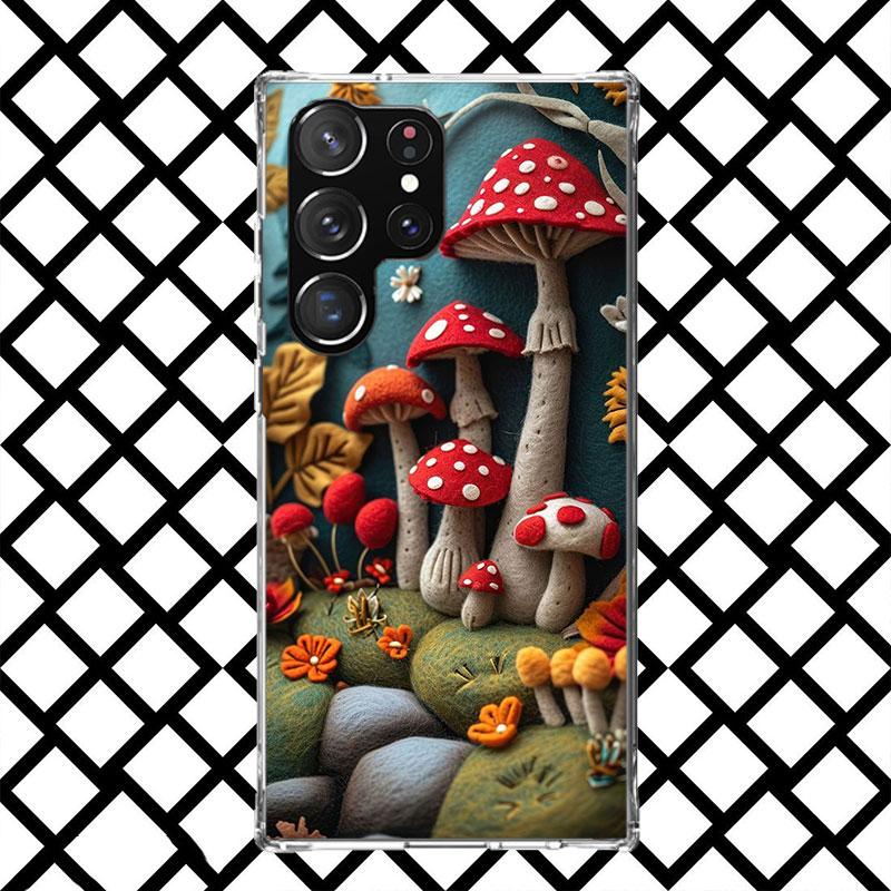 Colorful Mushroom Phone Case for Samsung Galaxy S26 S25 Edge S24 S23 Ultra S22 Plus S21 FE S20 + Soft Cover Print Fundas Galaxy
